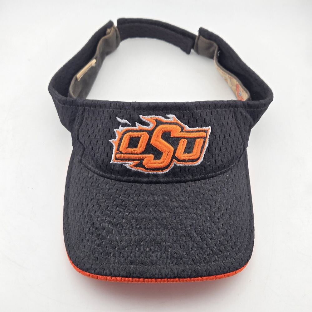 Twins Enterprise Oklahoma State Cowboys Visor Mesh Black Orange Vintage